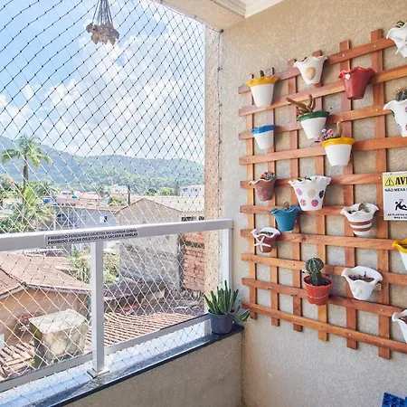 2 Quartos com ar, piscina, sacada Gourmet a 1 km da praia Grande-3